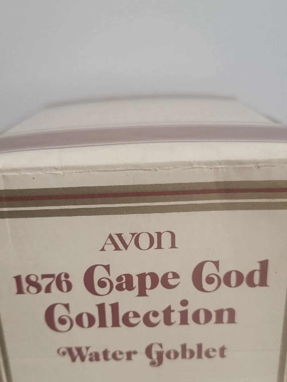 Avon 1876 Cape Cod Collection Deep Ruby Red WaterGoblet /Candle Holder